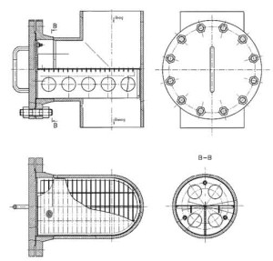 Фильтры пусковые тройниковые ФПТ Ду 80 – Ду 250 мм чертеж